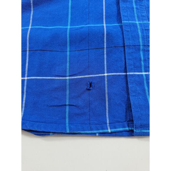 Roper bright blue long sleeve button up western rodeo size XL casual *FLAW* - Picture 5 of 7